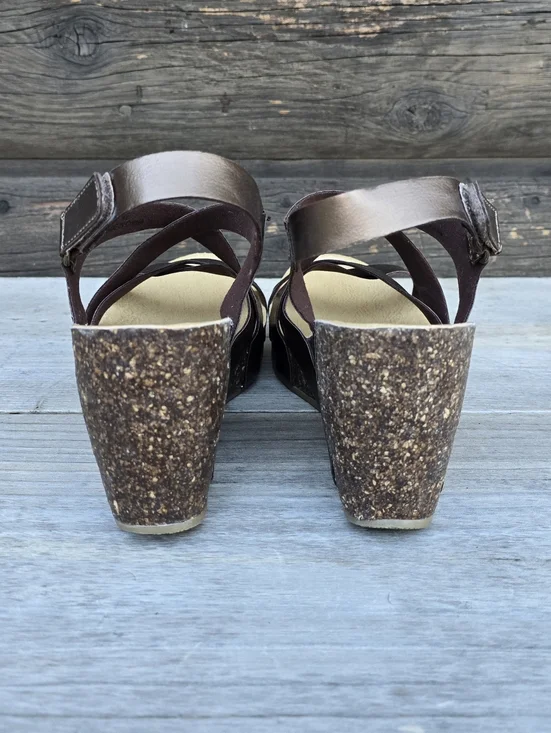 Blowfish Malibu Henrietta Y2K Boho Revival Platform Cork Wedge Sandals 8.5M - Picture 9 of 12